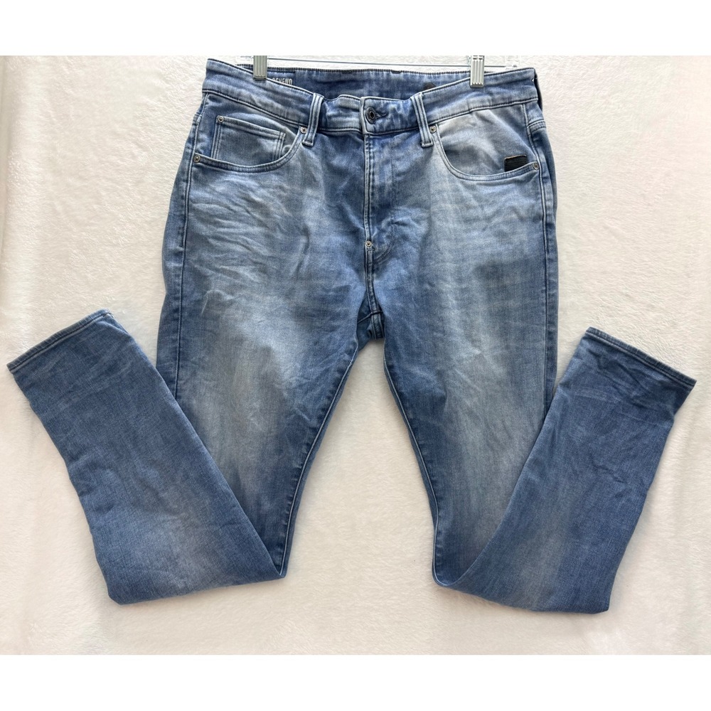 G-Star RAW‎ Revend Skinny Jeans 33x32 Medium Wash Y2K Streetwear Slim Fit Denim
